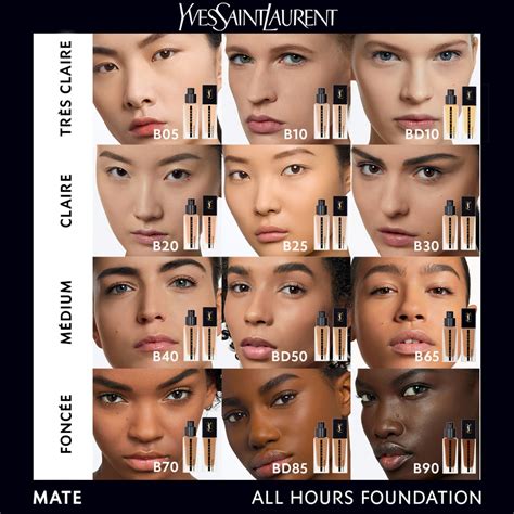 ysl all hours foundation mn9|YSL foundation color chart.